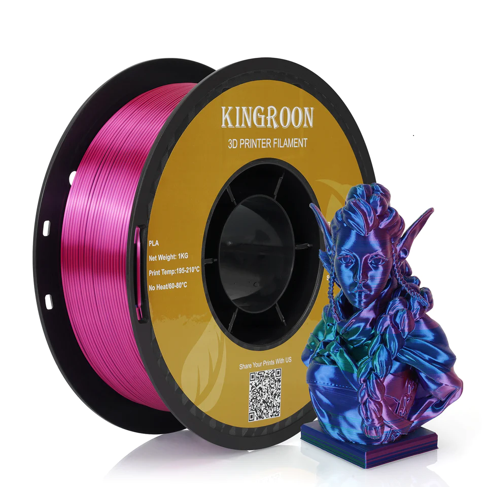 Kingroon Pla Silk L Renk Filament K Rm Z Ye Il Mavi Kg